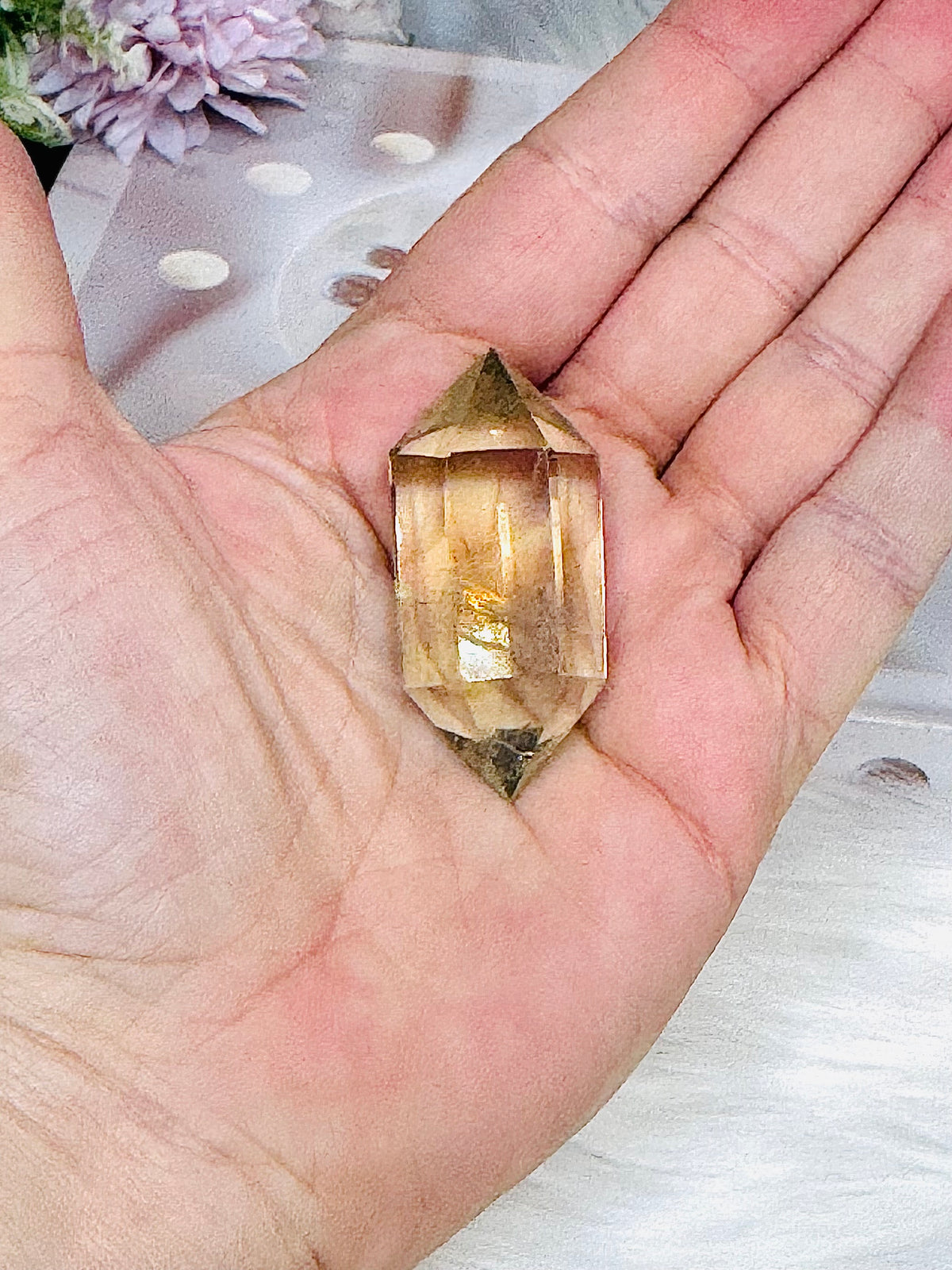 Citrine Double Terminated Point 5cm
