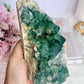 Natural Large 17cm 1.06KG Green Cubed Fluorite Specimen