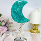 Amazonite Carved Moon On Stand 20cm