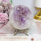 Large Druzy Amethyst Sphere on Stand 618g