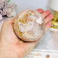 Large Flower Agate Sphere on Stand 521g