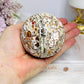 Large Money Agate Druzy Sphere on Stand 389g