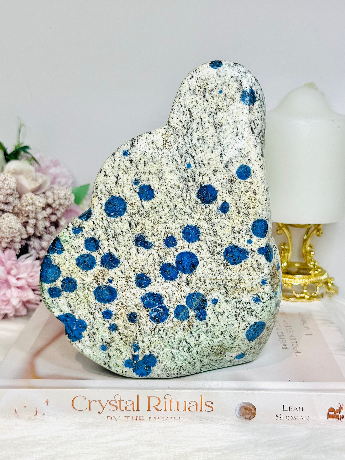 Large K2 Granite with Azurite Freeform 17cm 944g