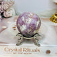 Pink Tourmaline Sphere on Stand 206g