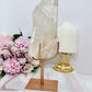 A Master Healer ~ Beautiful Large Chunky 20cm 607gram Clear Quartz Point On Rose Gold Stand From Brazil