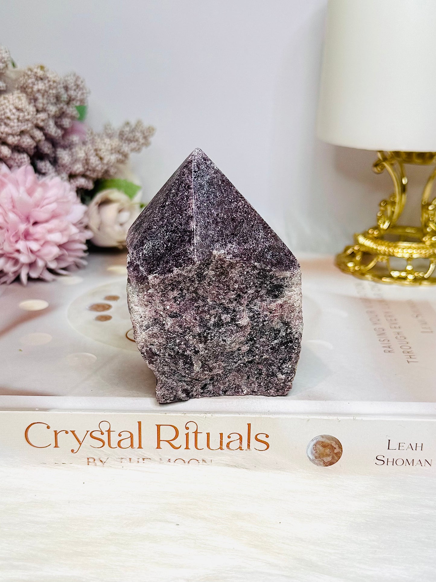 Lepidolite Polished Point 8cm 306g
