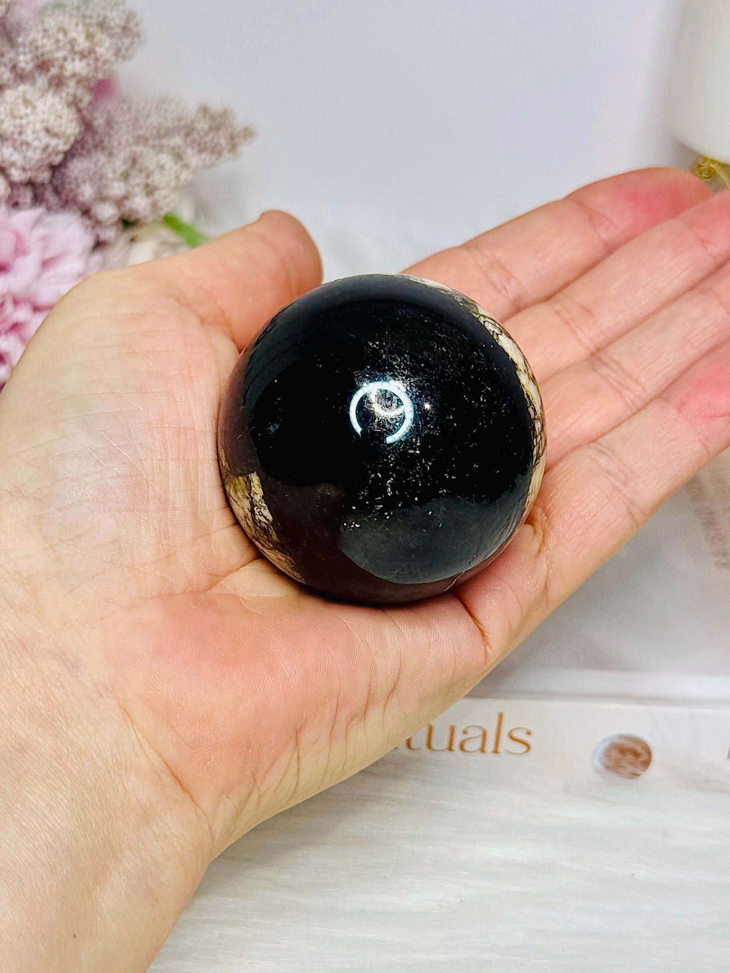 Rare Natural Purpurite Sphere On Stand 185g