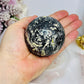 Large Chinese Writing Stone Sphere on Stand 434g