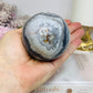 Large Mexican Crazy Lace Agate Druzy Sphere On Stand 425g