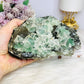 Large Green Cubed Fluorite Sugar Druzy Specimen on Matrix 15cm 777g