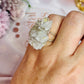 Clear Quartz Cluster Adjustable Ring In Gift Bag From Brazil