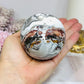 Large Mexican Crazy Lace Agate Druzy Sphere On Stand 425g