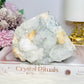 Large Natural Apophyllite with Calcite Freeform 640g