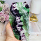 High Grade Rainbow Feather Fluorite Thick Slab 15cm