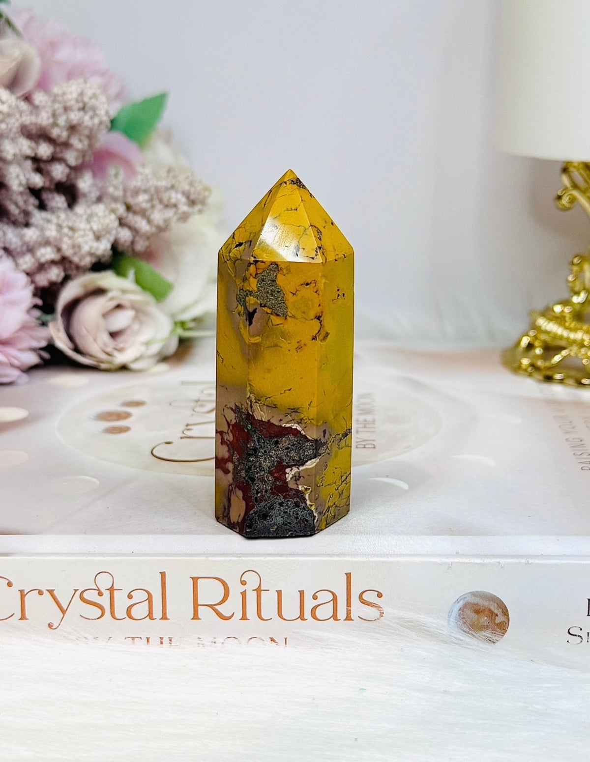 Mookaite Jasper Tower with Hematite 7cm