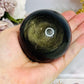 Large Gold Sheen Obsidian Sphere on Stand 353g (Discounted as surface crack on sphere)