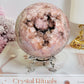 The Pink Amethyst QUEEN ~ Divine Large 10.5cm 1.2KG Druzy Pink Amethyst Sphere on Stand with Stunning Crystallisation