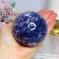 Large Purple Lepidolite Sphere on Stand 564g
