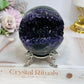 Large Druzy Amethyst Sphere on Stand 386g