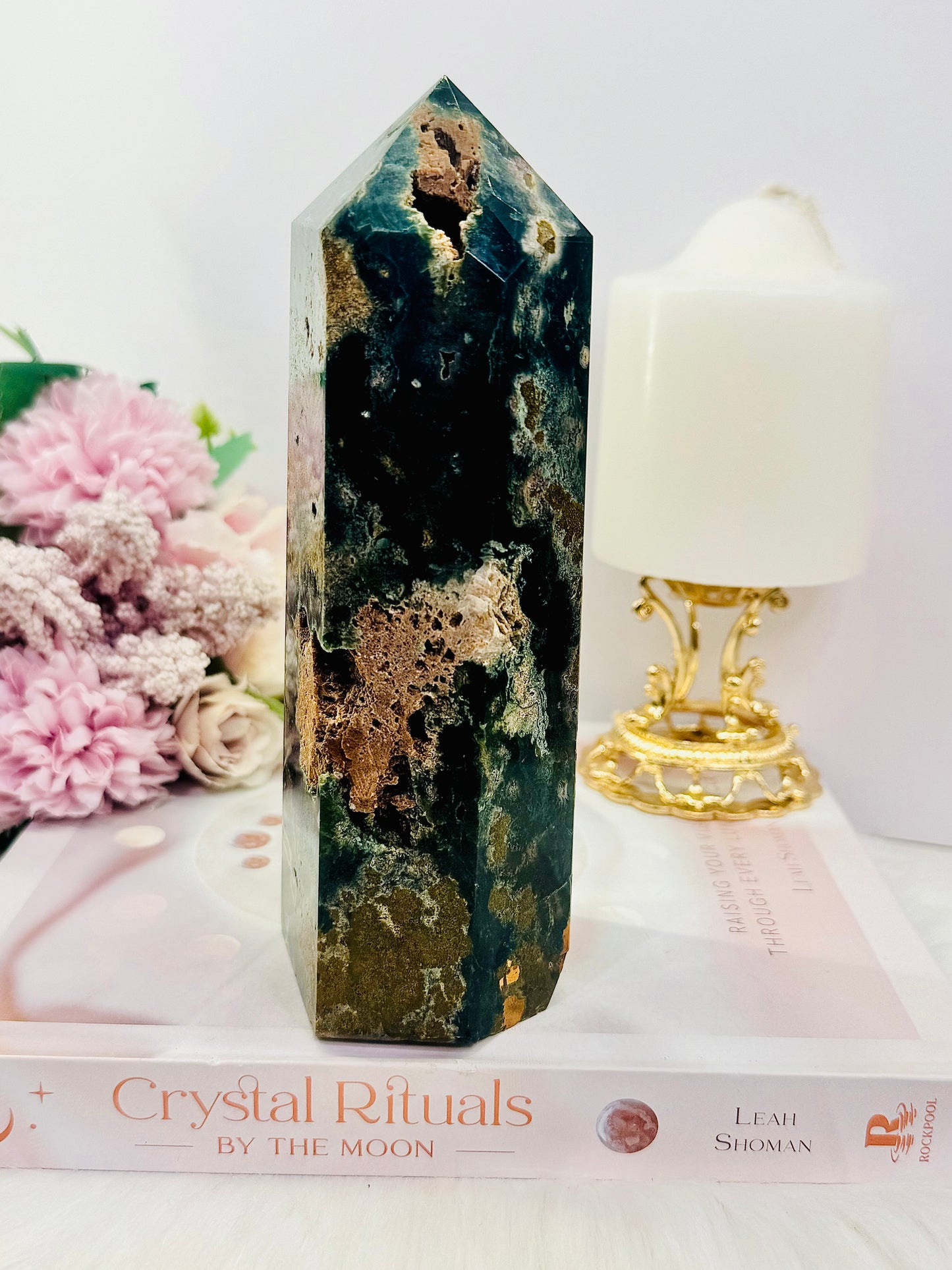 Chunky Large 17.5cm 927gram Ocean Jasper Tower