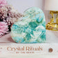 High Grade Blue Caribbean Calcite Carved Heart 9cm