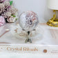 Pink Amethyst Druzy Sphere On Stand 171g