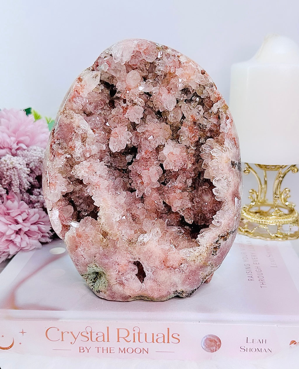 SHE IS A MASTERPIECE!!!! Classy & Fabulous Large 17cm Absolutely Incredible Pink Amethyst Druzy Freeform with Stunning Crystallisation