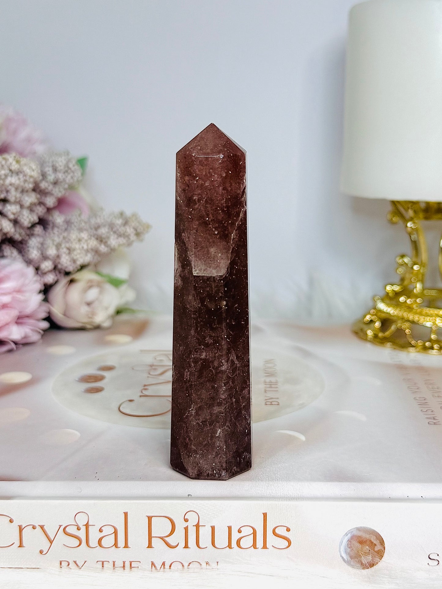 Strawberry Quartz Tower 9.5cm