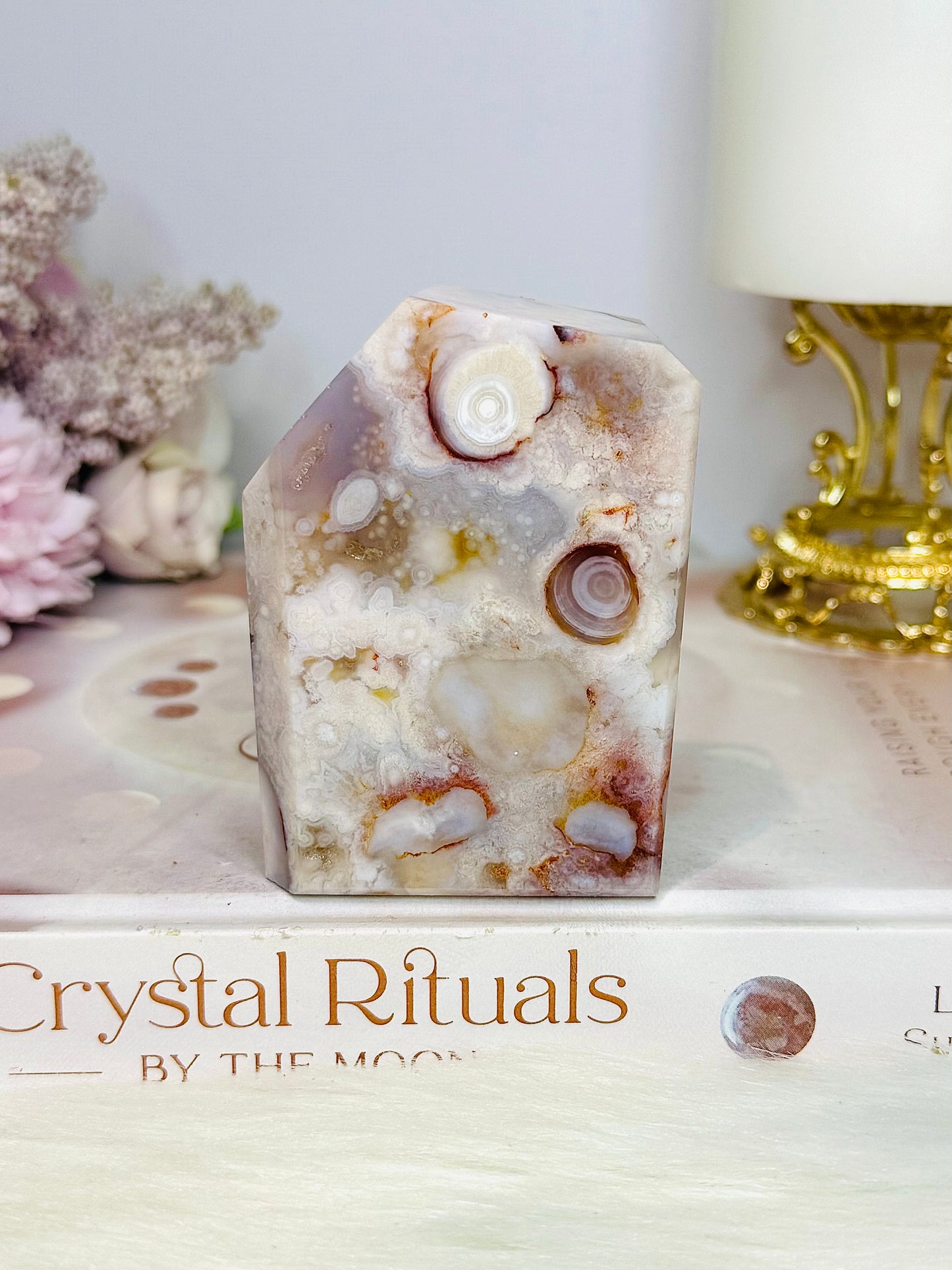 Flower Agate Polished Natural Freeform 251g