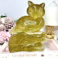 Huge 1.25KG Citrine Carved Owl 15cm
