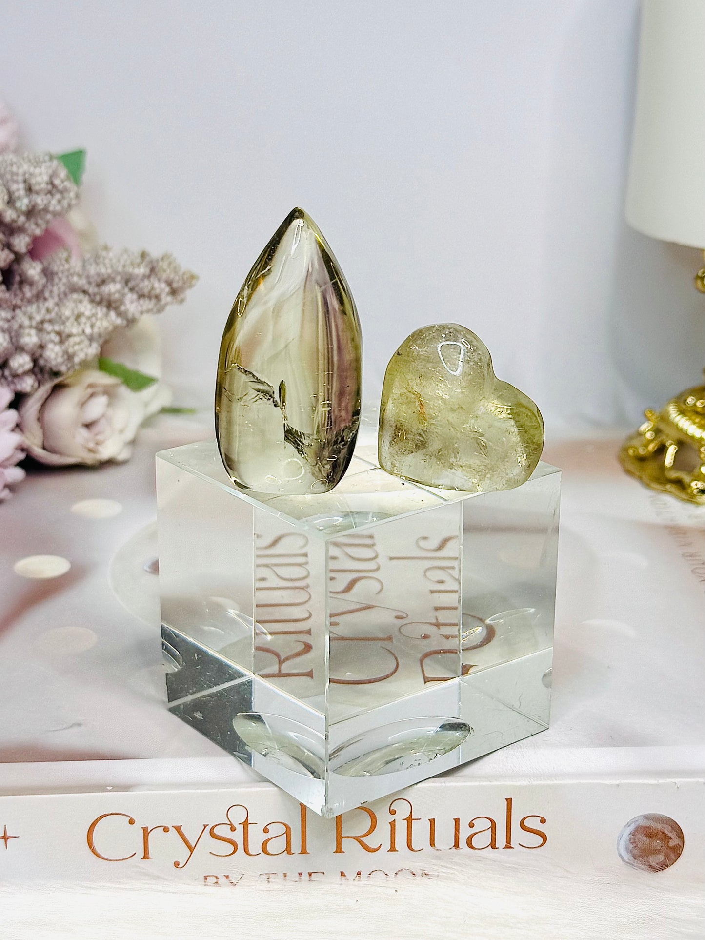 Citrine Freeform & Heart Carvings