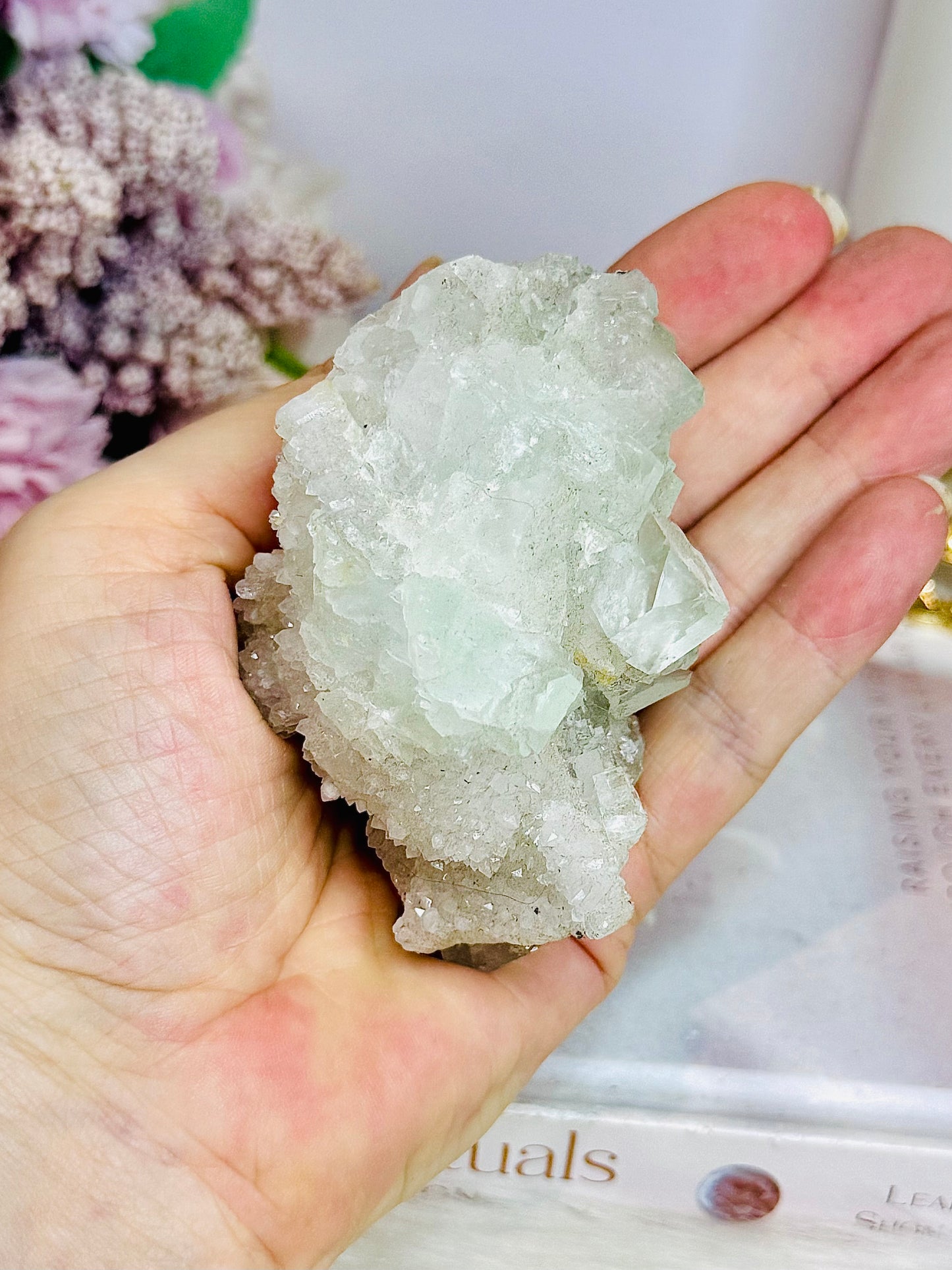 High Grade Green Cubed Fluorite Specimen 212g