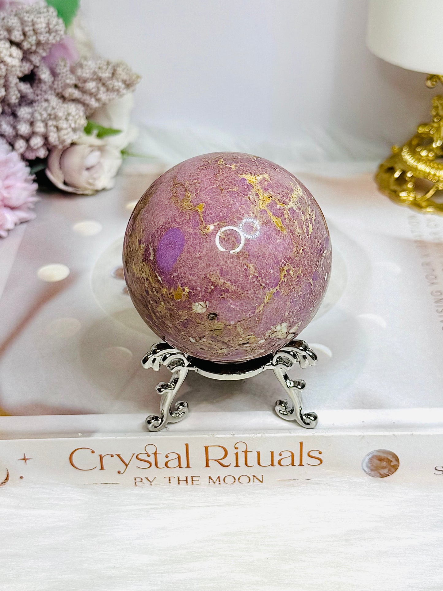 Phosphosiderite Sphere on Stand 284g