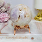Large Druzy Pink Amethyst Sphere on Stand 608g