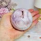 Large Pink Amethyst Druzy Sphere on Glass Stand (stand can be changed) 471g