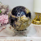 Large Chevron Amethyst Sphere on Stand 926g