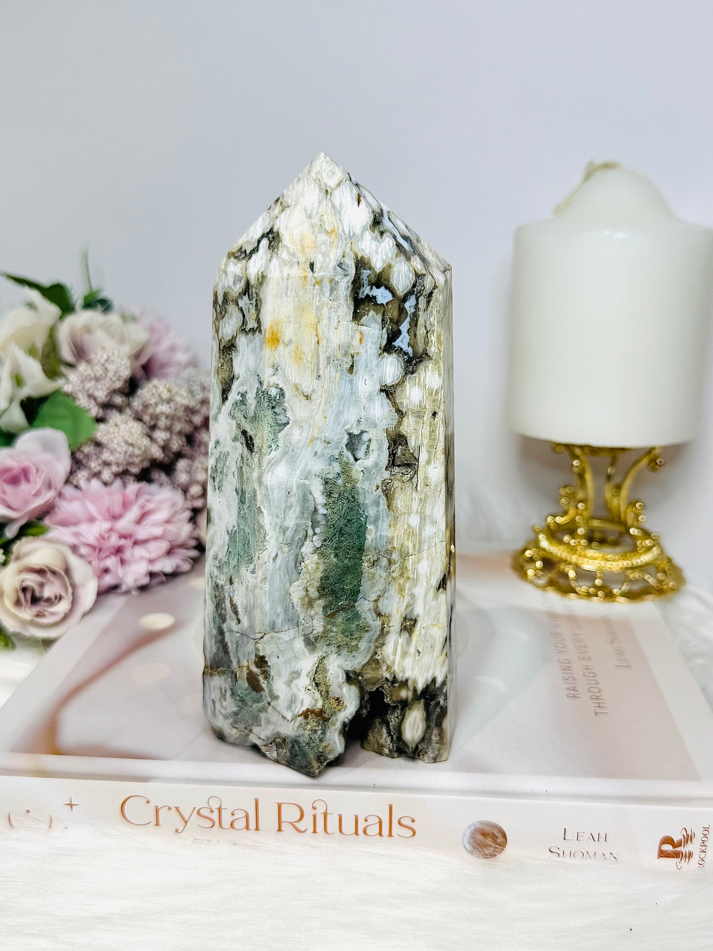 Chunky Ocean Jasper Druzy Tower 16cm 825g
