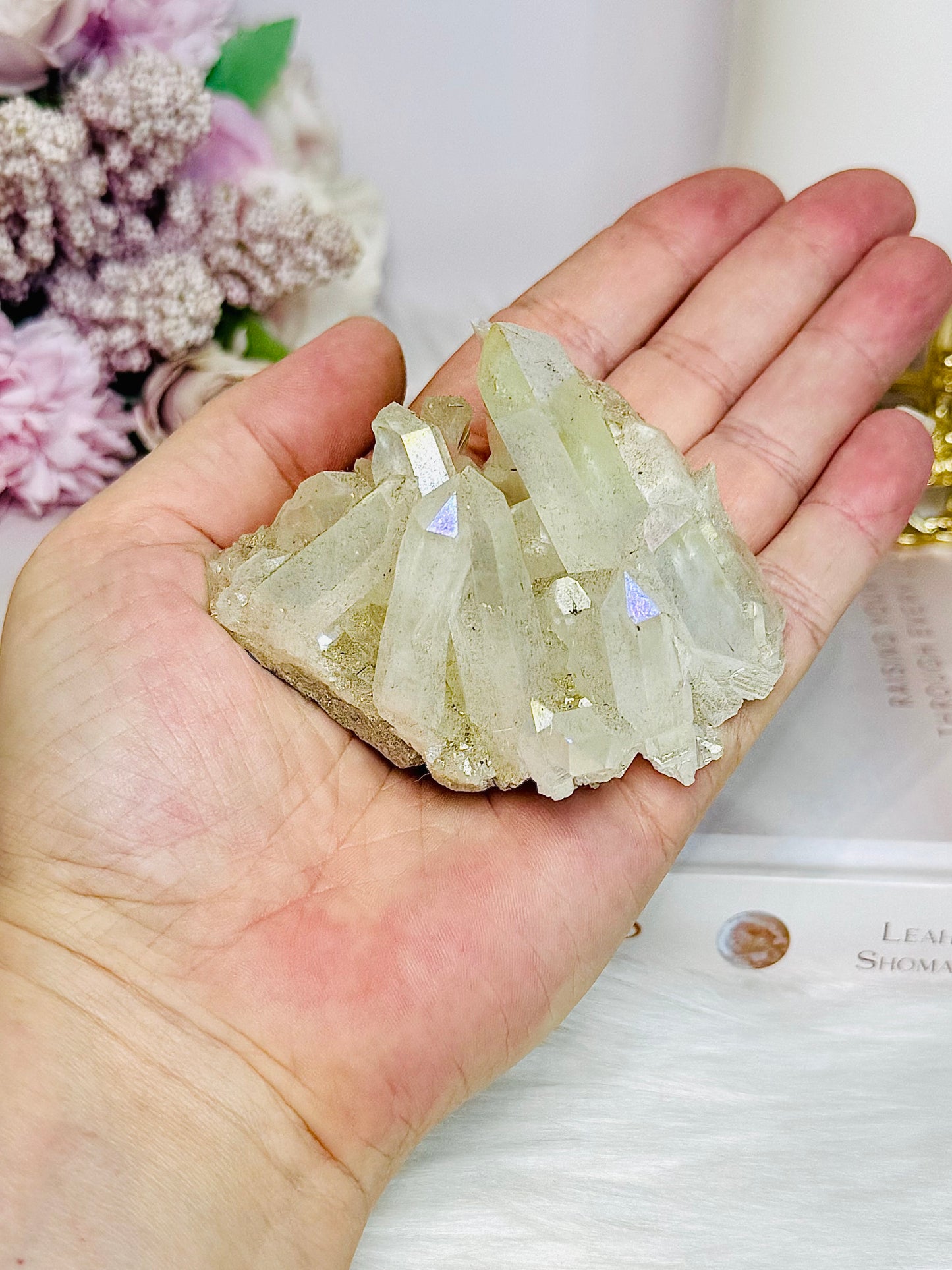 Angel Aura Clear Quartz Cluster 127g