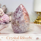High Grade Pink Amethyst Flame 9.5cm 262g