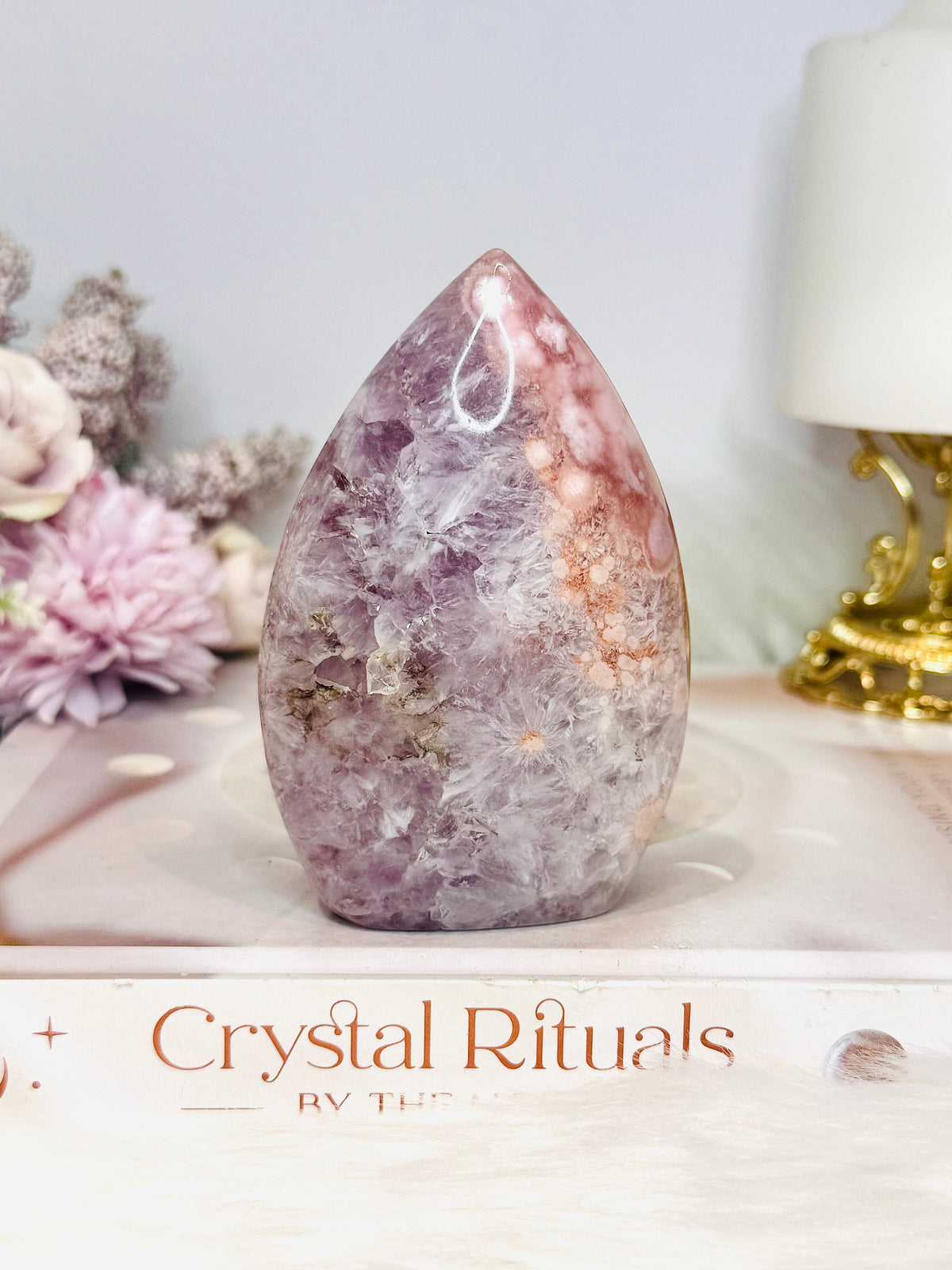High Grade Pink Amethyst Flame 9.5cm 262g