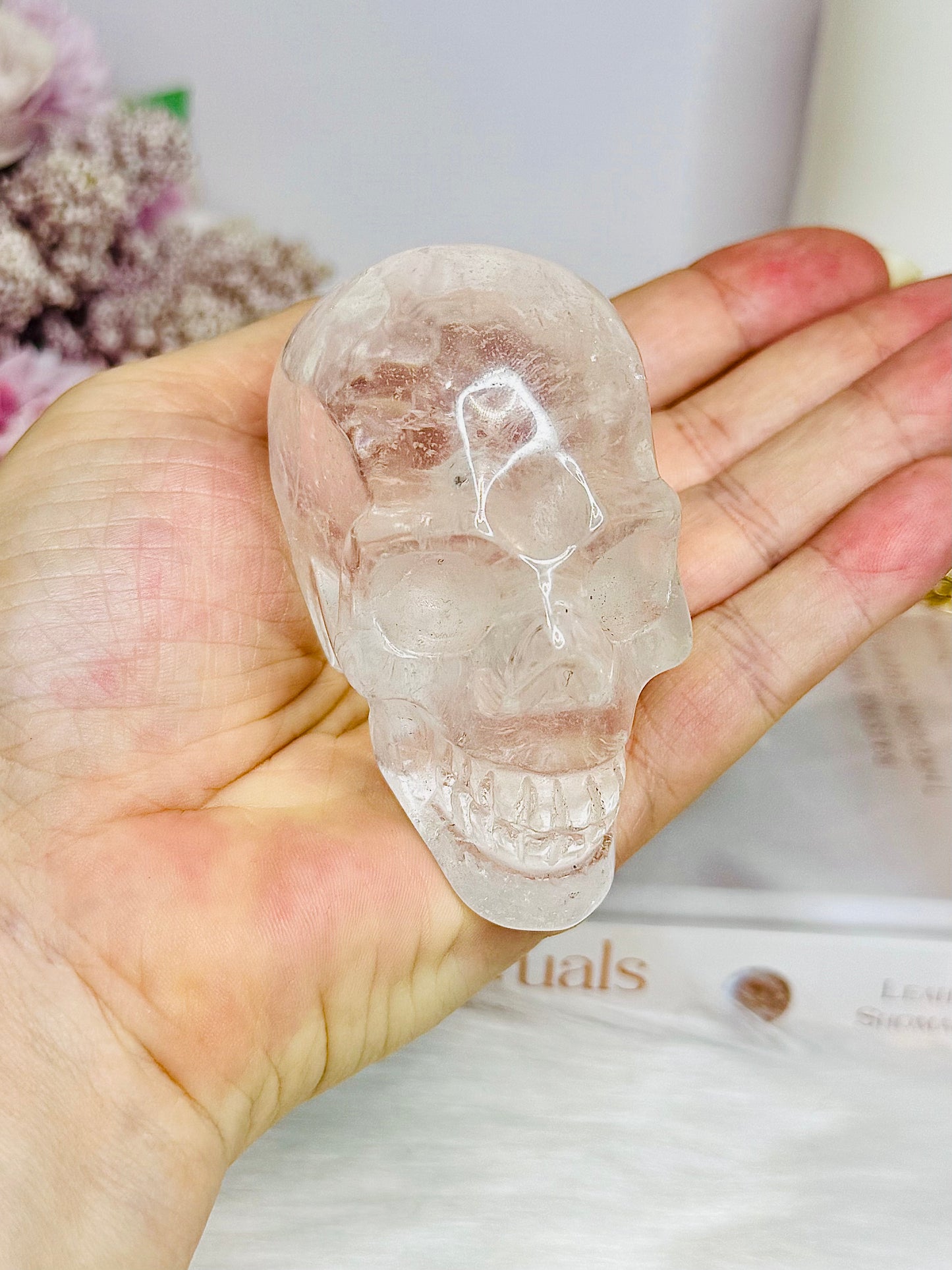 Clear Quartz Carved Skull 7cm 235g