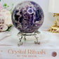 Large 500gram Chevron | Dream Amethyst Sphere on Stand