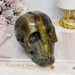 Large Druzy Amethyst X Agate Carved Skull 13cm 1.09KG