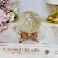 High Grade Light Smokey Quartz Sphere with Rainbows on Stand 186g