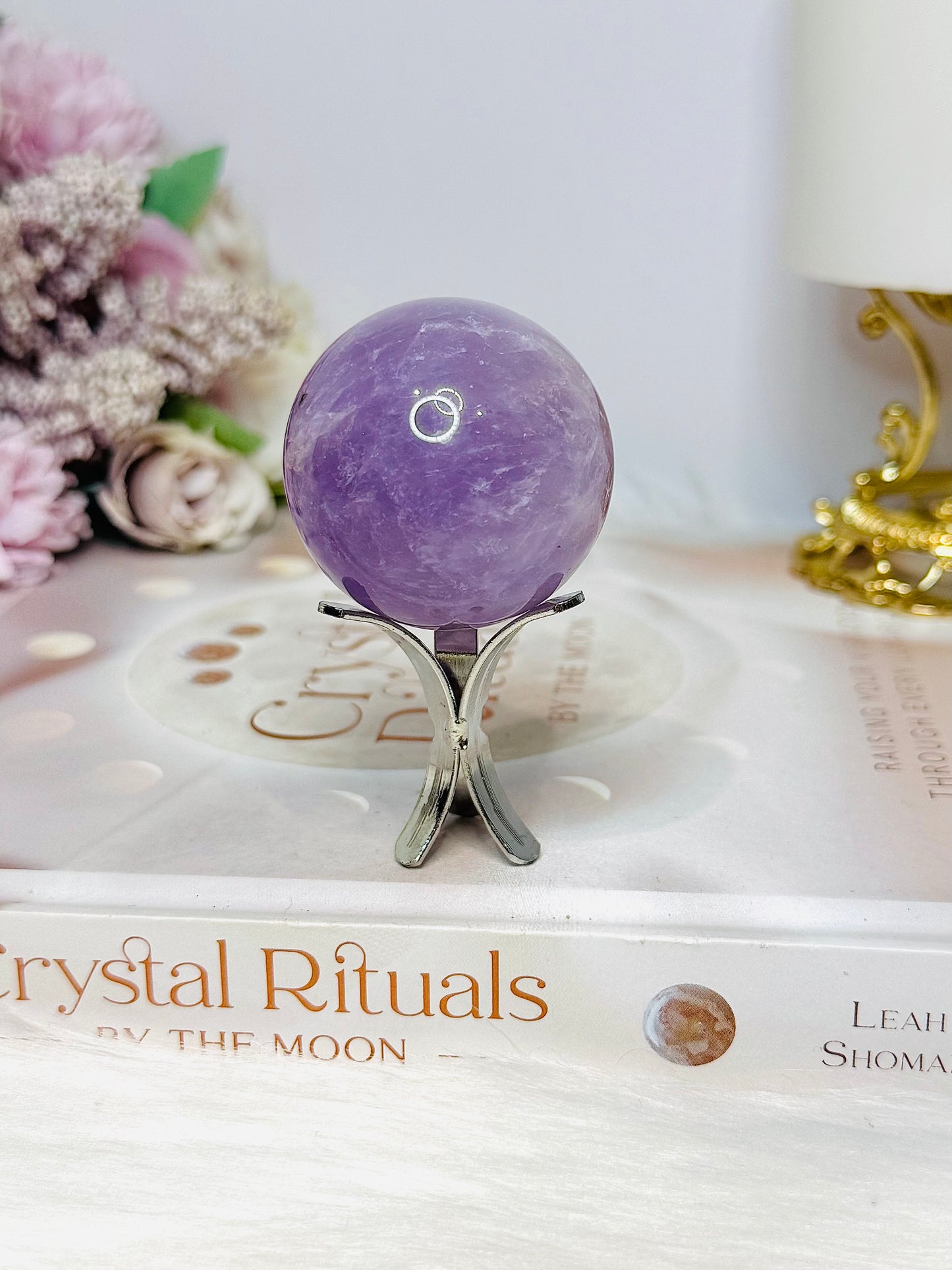 High Grade Amethyst Sphere on Stand 102g