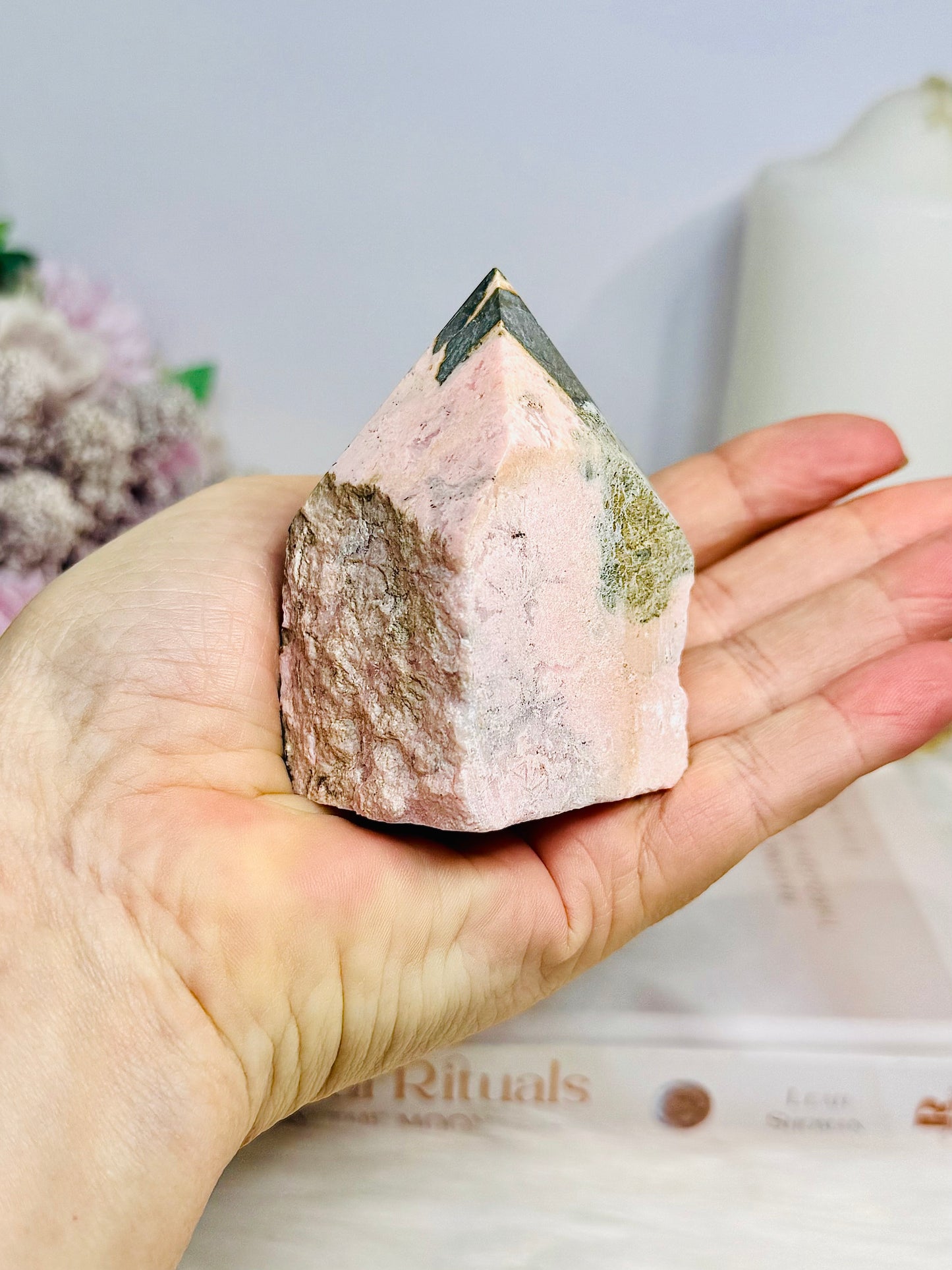 Rhodochrosite Polished Point 246g