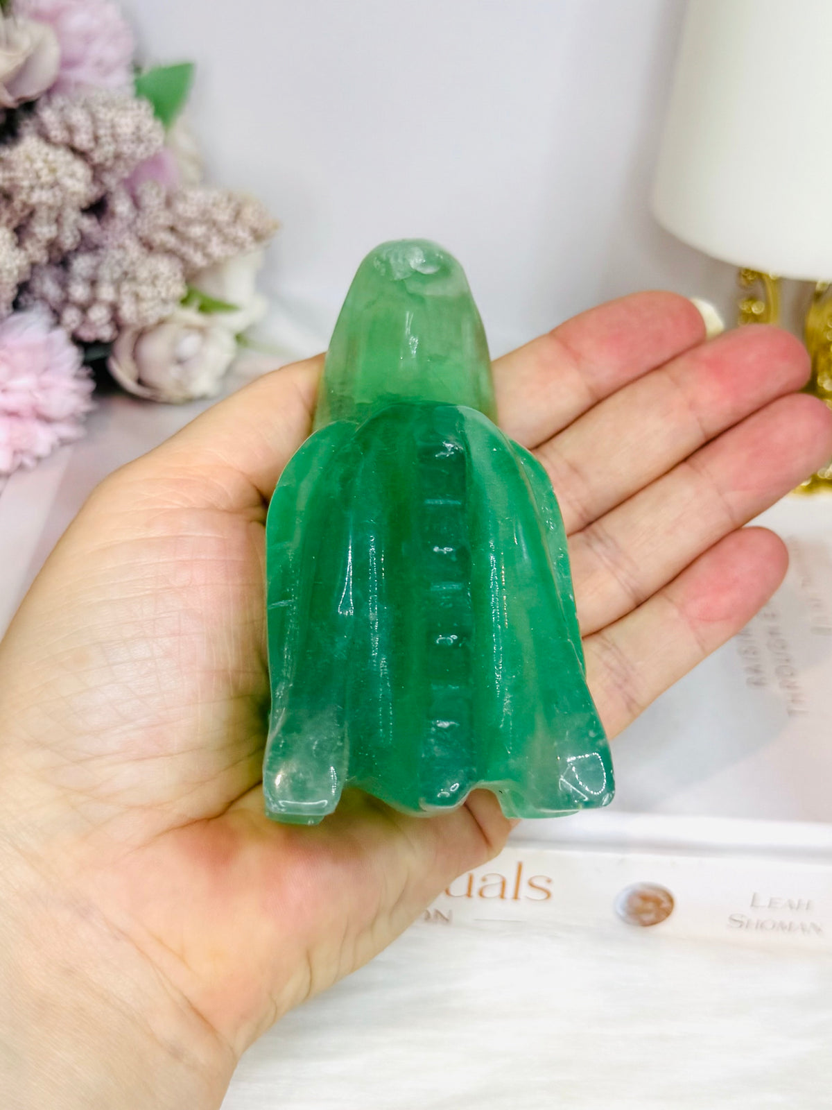 Green Fluorite Carved Dragon 10cm