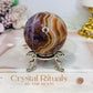 Amethyst X Agate Sphere on Stand 276g