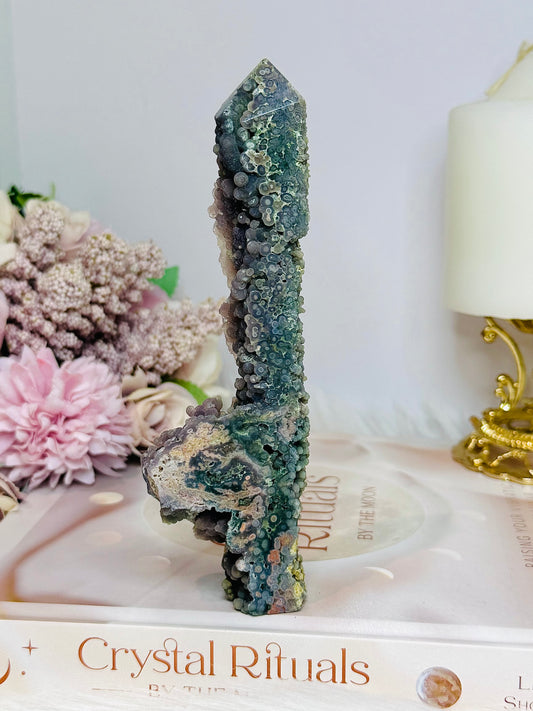 Tall Grape Agate Tower | Freeform Specimen 15cm