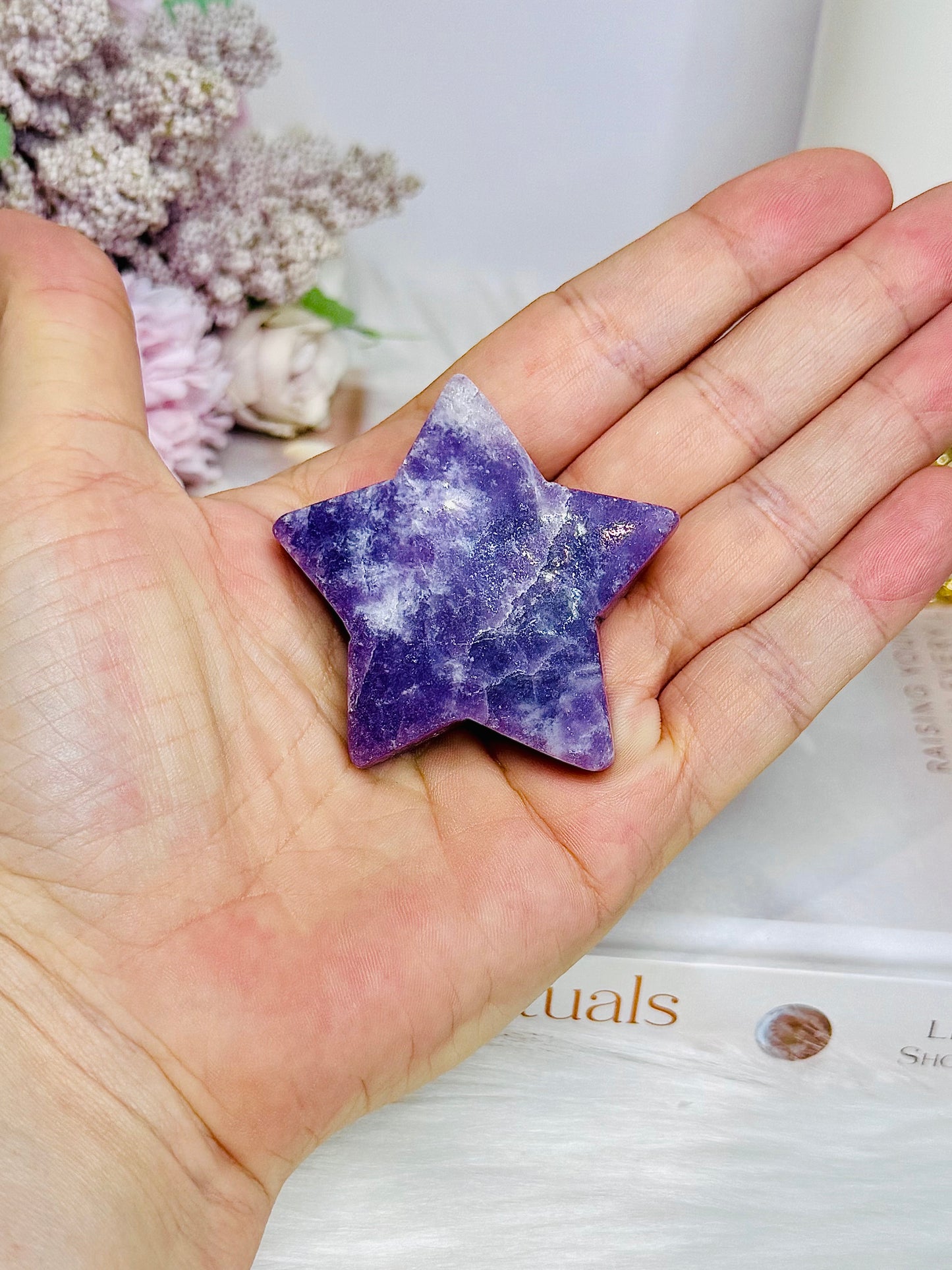 Lepidolite Carved Star